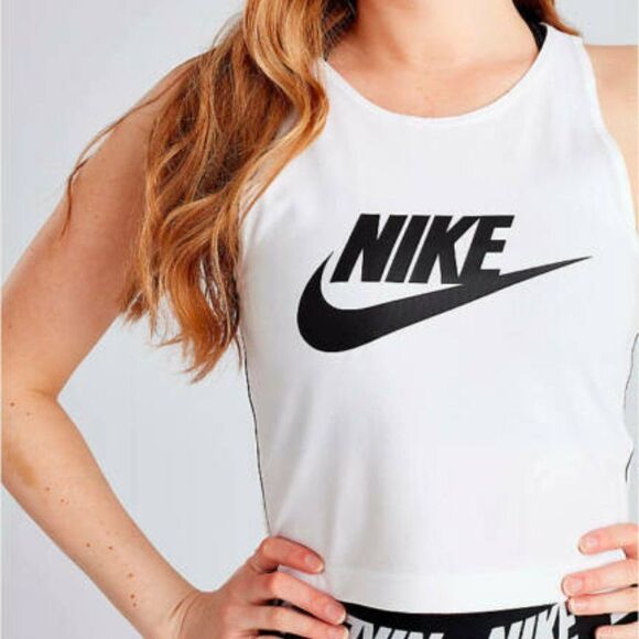 NIKE Crop Top in White (S) - Picture 2 of 6